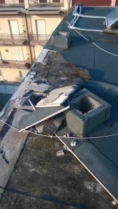 rifacimento del tetto di un condominio a Ruvo di Puglia prima dei lavori