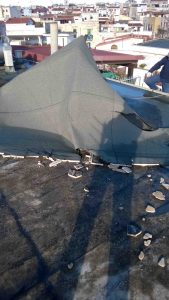rifacimento tetto di un condominio a Ruvo di Puglia prima dei lavori dell'azienda Isolsud